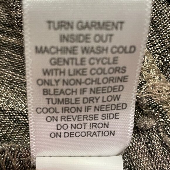 ENERGE WORLD WEAR Rhinestone Trim Top, Black/MultiPrint - XL - Picture 9 of 9